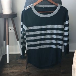 Striped sweater.